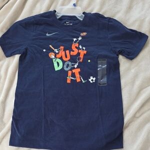 Nike Kids Blue 'Just Do It' Sports Tee